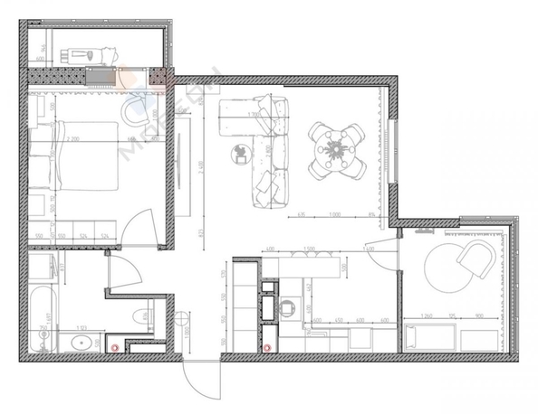 
   Продам 2-комнатную, 57.8 м², Героя Владислава Посадского ул, 17к2

. Фото 31.