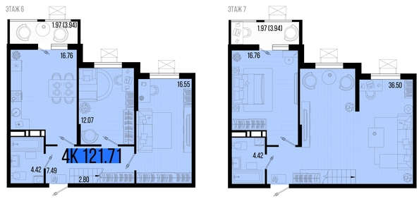 
   Продам 4-комнатную, 121.71 м², Цветной бульвар, литер 4

. Фото 4.