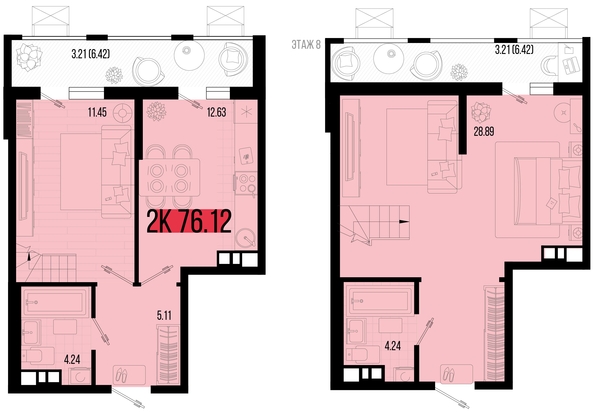 
   Продам 2-комнатную, 76.12 м², Цветной бульвар, литер 4

. Фото 4.