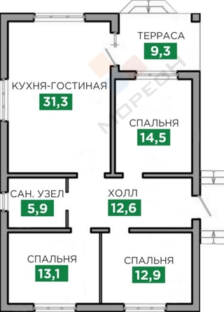 
   Продам дом, 99 м², Краснодар

. Фото 6.