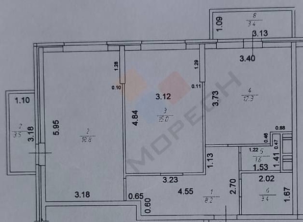 
   Продам 2-комнатную, 59.3 м², Невкипелого ул, 24/2к2

. Фото 17.