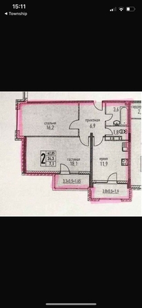 
   Продам 2-комнатную, 69 м², Таманская ул, 121к5

. Фото 51.