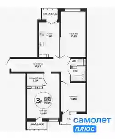 
   Продам 3-комнатную, 88.4 м², Российская ул, 257/7

. Фото 7.