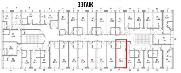 
   Продам 1-комнатную, 22.9 м², Северная ул, 10

. Фото 11.