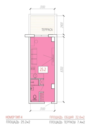 
   Продам 1-комнатную, 36.8 м², Макаренко ул, 14А

. Фото 2.