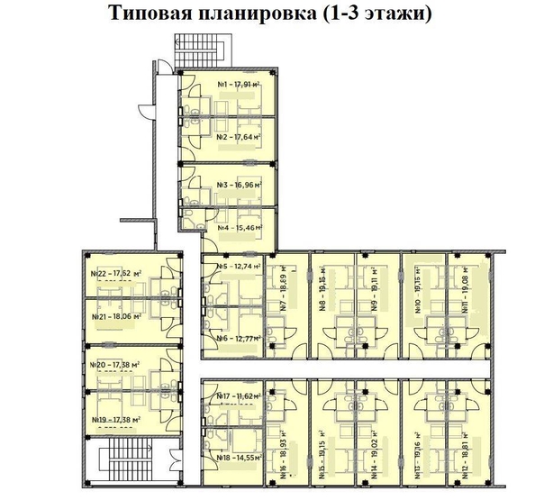 
   Продам 1-комнатную, 14.2 м², Советская ул, 42

. Фото 22.