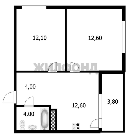 
   Продам 2-комнатную, 47.2 м², Западный Обход ул, 39

. Фото 11.