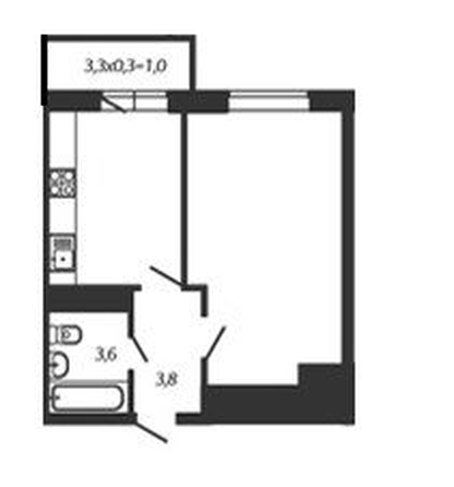 
   Продам 1-комнатную, 39.9 м², Уральская ул, 111/1

. Фото 6.