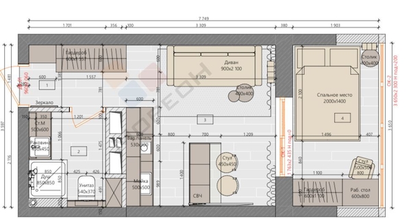 
   Продам студию, 18.7 м², Ивана Беличенко ул, 89

. Фото 12.