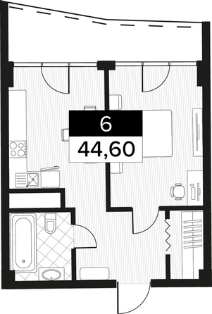 
   Продам 2-комнатную, 44.6 м², Просвещения ул, 32

. Фото 2.