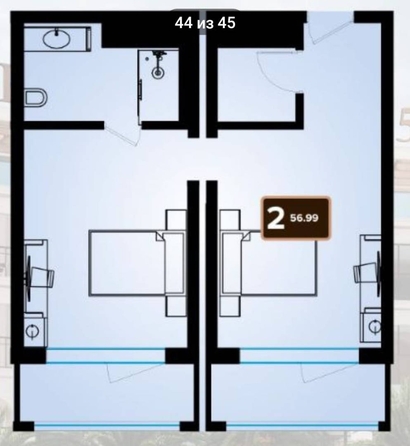 
   Продам 3-комнатную, 66.74 м², Хризантем ул, 10/2

. Фото 27.