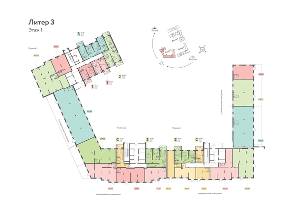 
   Продам 2-комнатную, 50.55 м², Теплые Края, 1 очередь литера 3

. Фото 1.