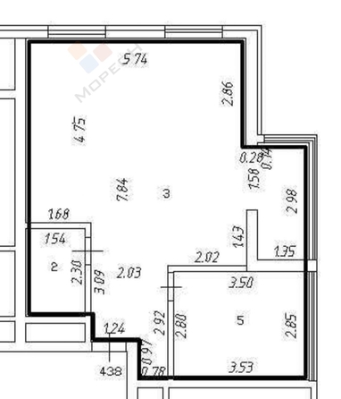 
   Продам 2-комнатную, 54.4 м², Железнодорожная ул, 23/1

. Фото 18.