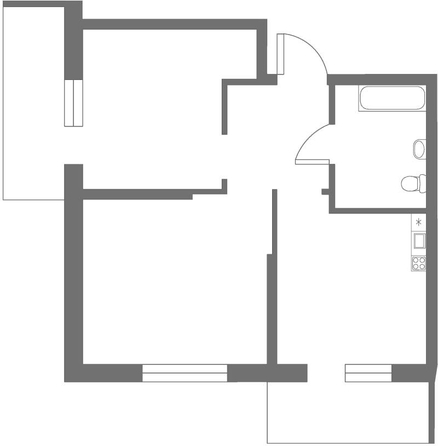 
   Продам 2-комнатную, 42.8 м², Искры ул, 66/10

. Фото 2.