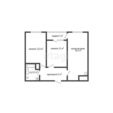 
   Продам 2-комнатную, 51.7 м², Западный Обход ул, 39/7  2

. Фото 25.