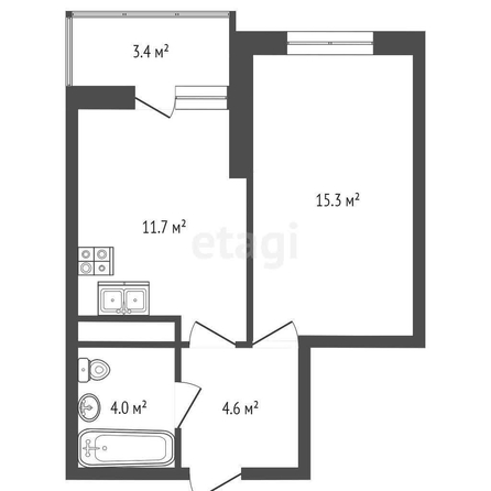 
   Продам 1-комнатную, 37.3 м², Даниила Смоляна ул, 71к1

. Фото 12.