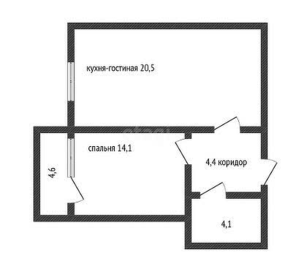 
   Продам 1-комнатную, 44.7 м², Даниила Смоляна ул, 65

. Фото 1.