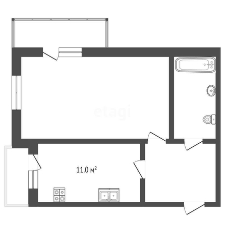 
   Продам 1-комнатную, 35.9 м², Западный Обход ул, 65/1

. Фото 1.