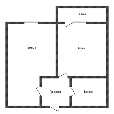 
   Продам 1-комнатную, 26.1 м², Западный Обход ул, 45/1

. Фото 1.