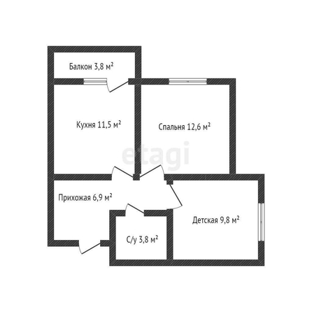 
   Продам 2-комнатную, 46 м², Даниила Смоляна ул, 71к3

. Фото 10.