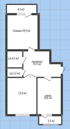 
   Продам 2-комнатную, 79.7 м², Черниговская ул, 1

. Фото 1.