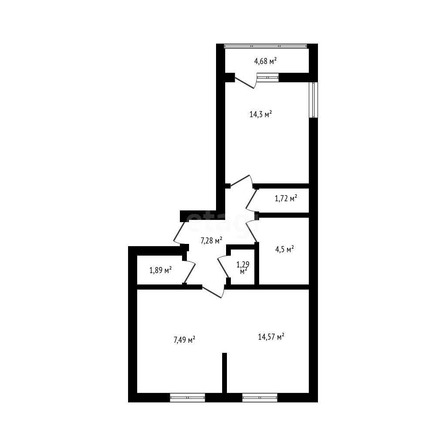 
   Продам 1-комнатную, 53.4 м², Конгрессная ул, 19/3

. Фото 2.