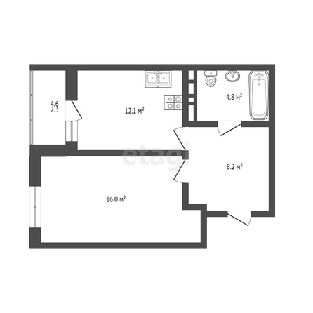 
   Продам 2-комнатную, 57.8 м², Конгрессная ул, 41/1

. Фото 15.