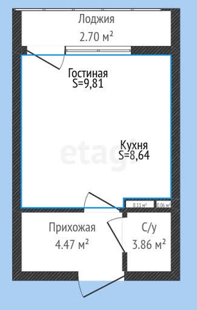 
   Продам студию, 29.29 м², Конгрессная ул, 19/3

. Фото 16.