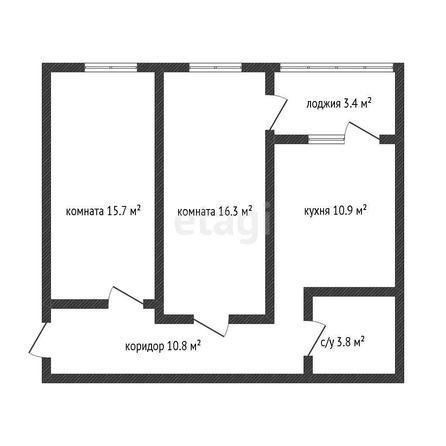 
   Продам 2-комнатную, 57.5 м², Владимирская ул, 1/1

. Фото 22.