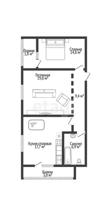 
   Продам 2-комнатную, 67 м², Старокубанская ул, 137/1/1

. Фото 20.