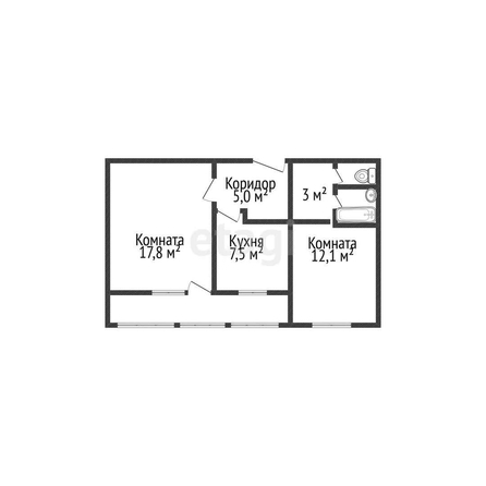 
   Продам 2-комнатную, 52.4 м², Коллективная ул, 43

. Фото 14.