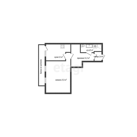 
   Продам 1-комнатную, 57.4 м², Новороссийская ул, 11б

. Фото 30.