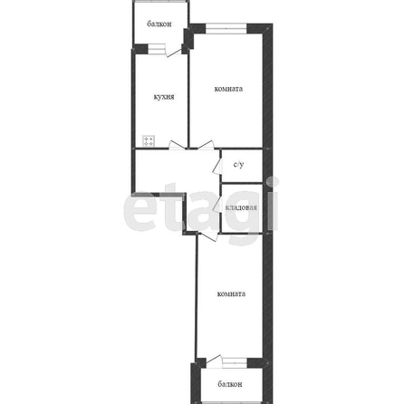 
   Продам 2-комнатную, 47.8 м², Болгарская ул, 12/4

. Фото 7.