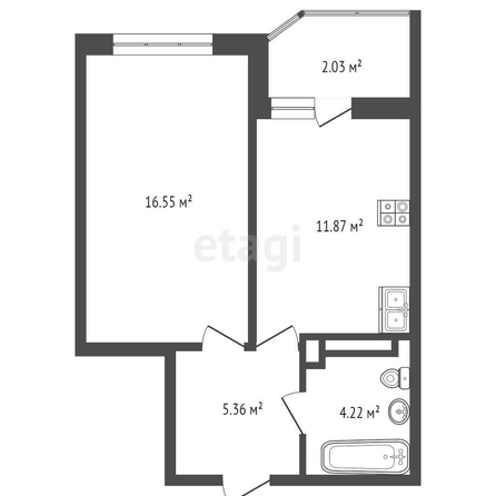 
   Продам 1-комнатную, 41 м², Домбайская ул, 57

. Фото 15.