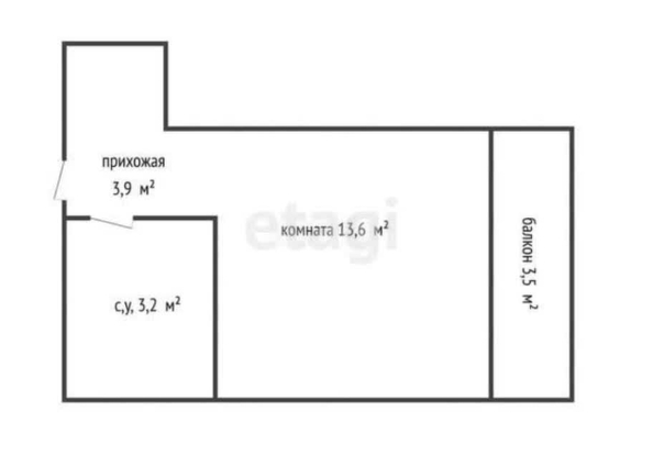 
   Продам студию, 20.8 м², Дубравная ул, 1

. Фото 1.