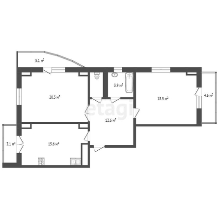 
   Продам 2-комнатную, 73.1 м², Кожевенная ул, 60

. Фото 23.