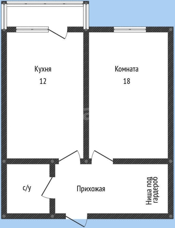 
   Продам 1-комнатную, 35.3 м², Питерская ул, 40

. Фото 1.