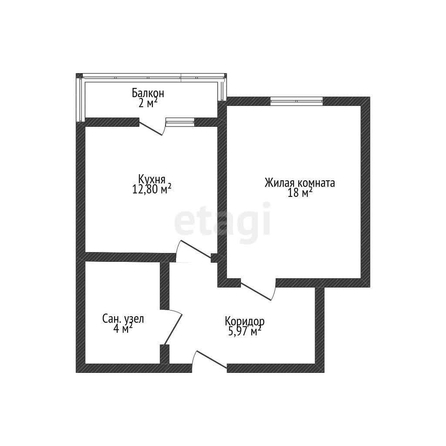 
   Продам 1-комнатную, 41.3 м², Стахановская ул, 1/5  5

. Фото 9.