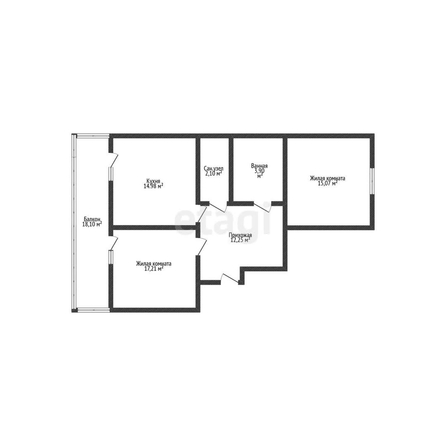 
   Продам 2-комнатную, 65.8 м², Стахановская ул, 1/3

. Фото 11.