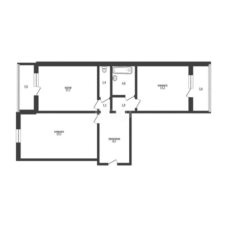 
   Продам 2-комнатную, 65.8 м², Черкасская ул, 58

. Фото 1.