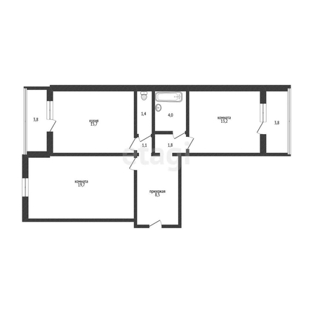 
   Продам 2-комнатную, 65.8 м², Черкасская ул, 58

. Фото 17.