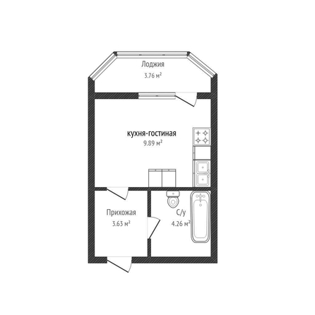 
   Продам студию, 17.8 м², Красных Партизан ул, 1/4 к16

. Фото 1.