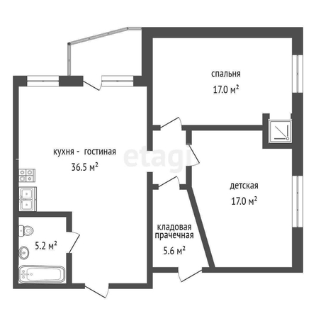 
   Продам 3-комнатную, 88.2 м², Заполярная ул, 52

. Фото 9.