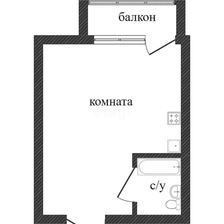 
   Продам студию, 25.3 м², Заполярная ул, 39/10

. Фото 1.