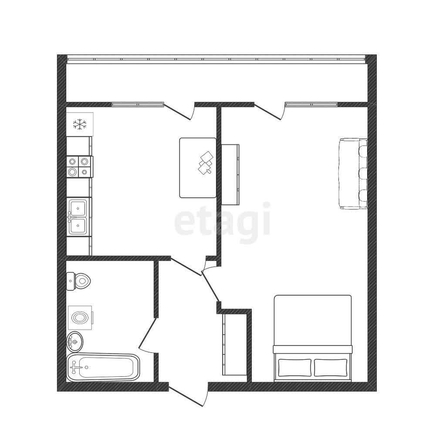 
   Продам 1-комнатную, 42 м², Зиповская ул, 42

. Фото 8.