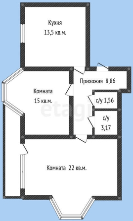 
   Продам 2-комнатную, 64.3 м², Карлсруэвская ул, 10

. Фото 9.