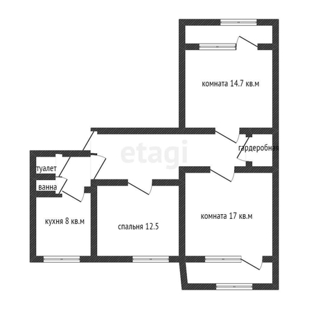 
   Продам 3-комнатную, 74 м², Рождественская Набережная ул, 13

. Фото 4.