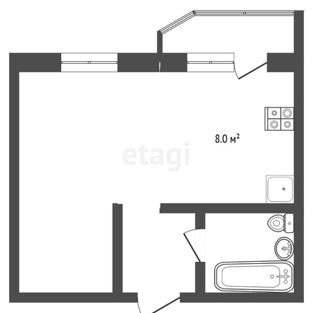 
   Продам 1-комнатную, 33.5 м², Зиповская ул, 5/3

. Фото 10.