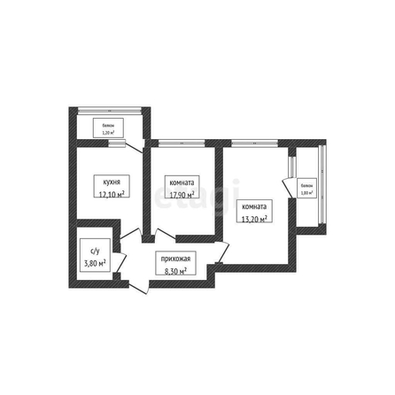 
   Продам 2-комнатную, 55 м², Дубравная ул, 1

. Фото 11.