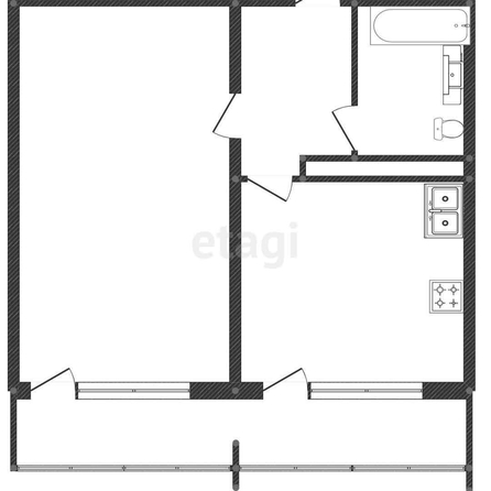 
   Продам 1-комнатную, 40.4 м², Венецианская ул, 12

. Фото 6.